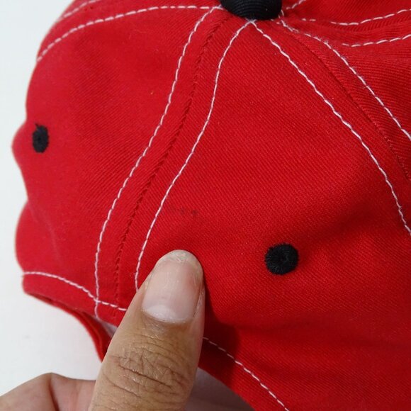 U.S. Marines Semper Fidelis Red Black Baseball Cap One Size Fits Most Logo Patch - Picture 8 of 8